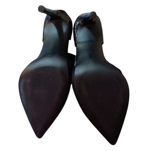 STEVE MADDEN Faux Suede Croc High Heels Black 7 Pointy‎ Toe Sexy Dressy Event - Picture 7 of 11